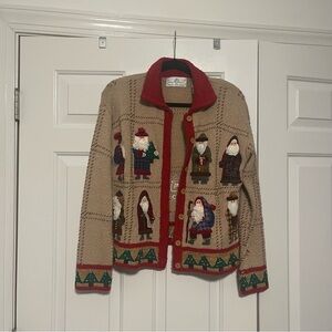 Vintage Santa Cardigan Sweater